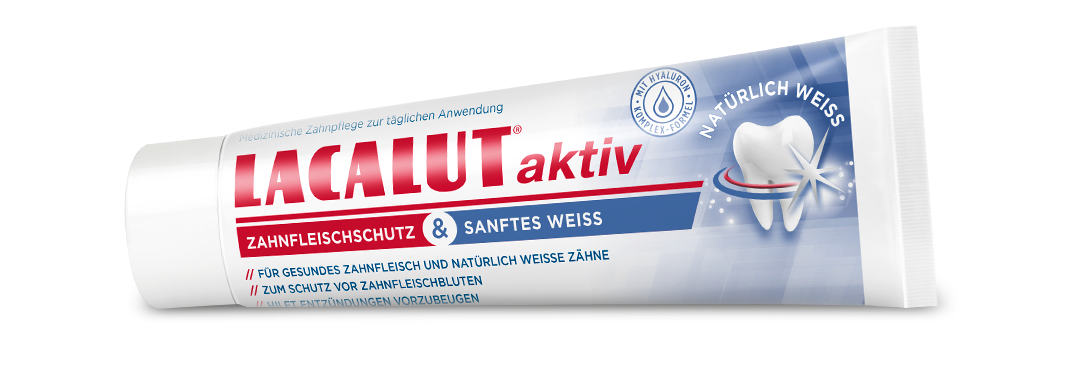 LACALUT® aktiv Zahnfleischschutz & Sanftes Weiss Zahncreme